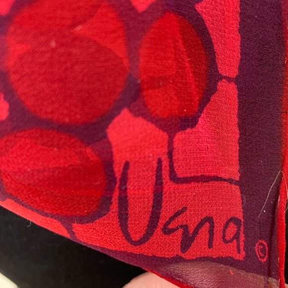 Vera Scarf Silk Chiffon Square Vintage - Picture 7 of 8